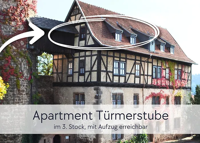 Tuermerstube - In Der Hinterburg - Mit Aufzug, Parkplatz, E-ladestation & Garten - Hunde Willkommen * Schlitz